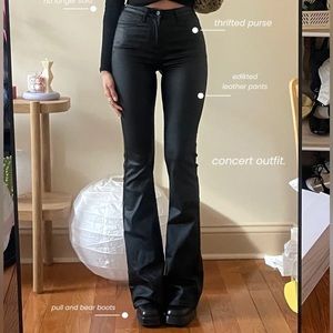 Edikted flare leather pants